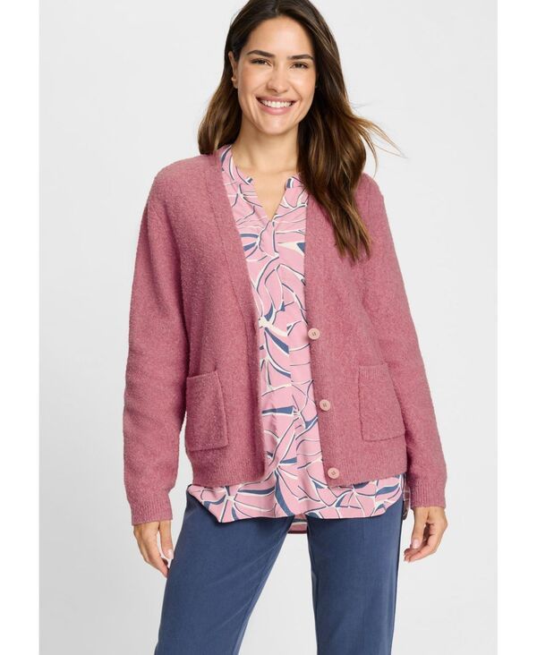 オルセン レディース アウター ニット・セーター カーディガン ニット Olsen Womens Boucle Knit Cardigan Vintage pink ピンク 29,120円