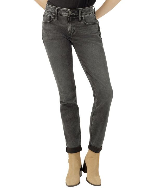 シルバー ジーンズ レディース ボトムス デニムパンツ Silver Jeans Co Womens Boyfriend Mid Rise Slim Leg Luxe Stretch Jeans Smoke スモーク 11,886円