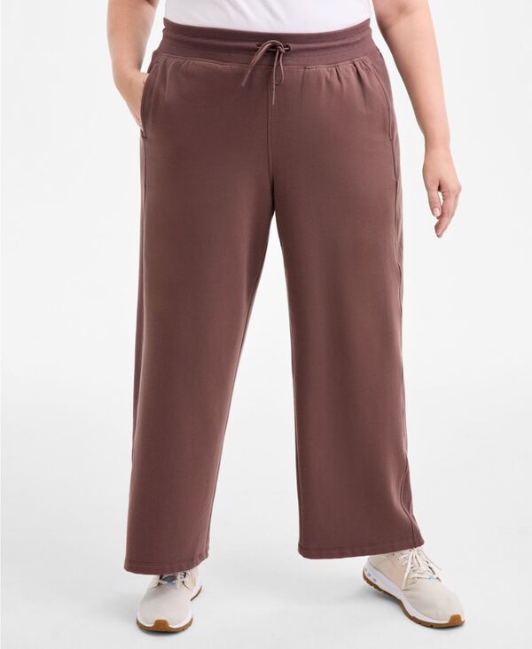 イデオロギー レディース ボトムス ハーフパンツ・ショーツ プラスサイズ パンツ フリース ID Ideology Plus Size Relaxed HighRise Fleece Pants Brownie
