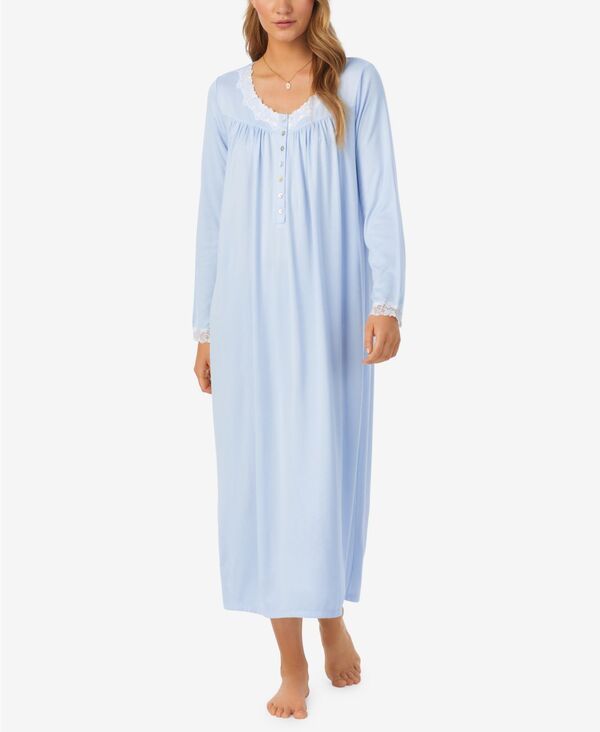 エイレーンウェスト レディース アンダーウェア ナイトウェア セーター ニット Eileen West Womens SweaterKnit Ballet Nightgown White Ditsy ホワイト