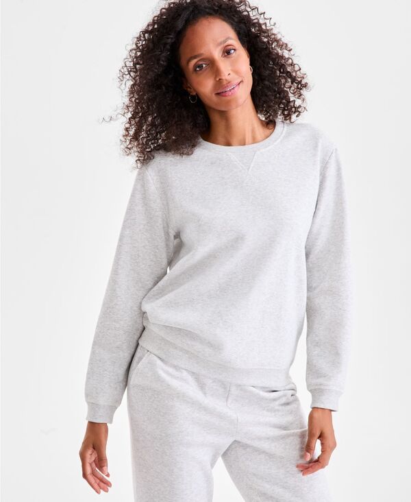 スタイルアンドコー レディース アウター パーカー・スウェット クルーネック スウェット シャツ 長袖 Style Co Womens LongSleeve Crewneck Sweatshirt Slate Heather スレート