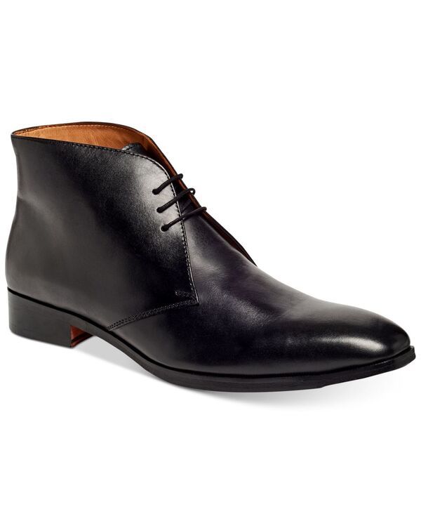 カルロスサンタナ メンズ シューズ ブーツ・レインブーツ Carlos by Carlosantana Mens Corazon Chukka Boot Black Leather ブラック