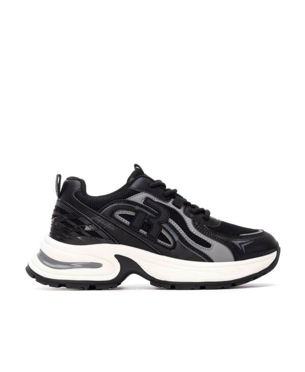 キシタイ レディース シューズ スニーカー レース Womens LaceUp Casual Sneakers Refresh Collection By XTI Black ブラック