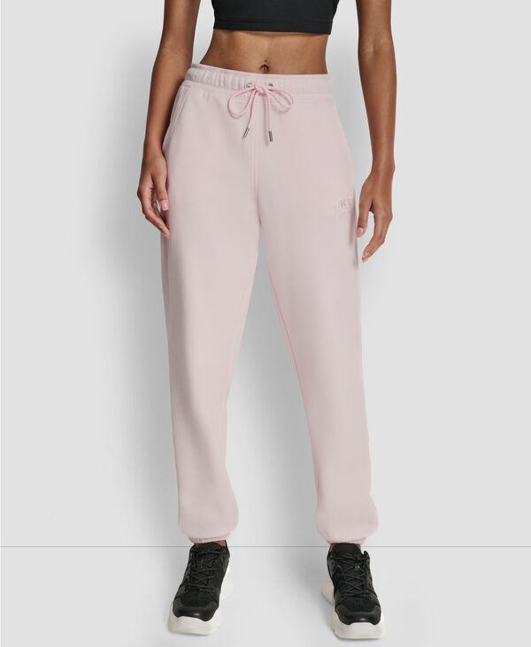 ダナ キャラン ニューヨーク レディース ボトムス カジュアルパンツ 刺繍 ジョガーパンツ ロゴ DKNY Womens Varsity Embroidered Logo Relaxed Pockets PullOn Joggers Pink Moon ピンク