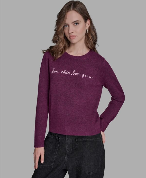 ビーシビージー レディース アウター ニット・セーター BCBG Womens Bon Chic Genre Long Sleeve Sweater Fuchsia Rose フューシャ