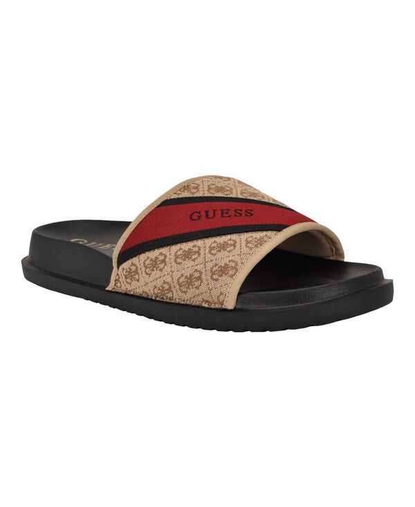 ゲス メンズ シューズ スリッポン・ローファー GUESS Mens Vellden Slipon Lifted Fashion Slides Medium naturalogo multi マルチカラー