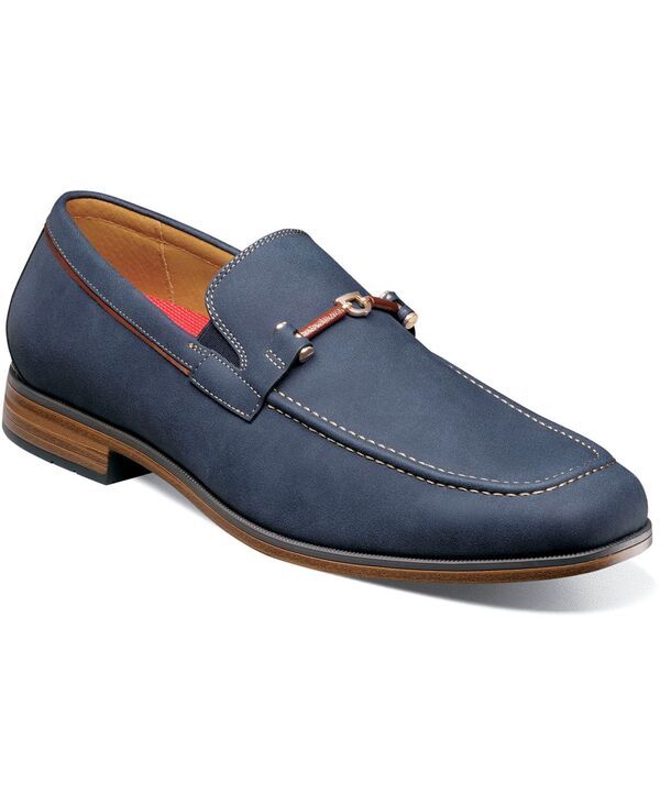 ステイシーアダムス メンズ シューズ スリッポン・ローファー Stacy Adams Mens Richardson Almond Toe Bit SlipOn Loafers Navy ネイビー