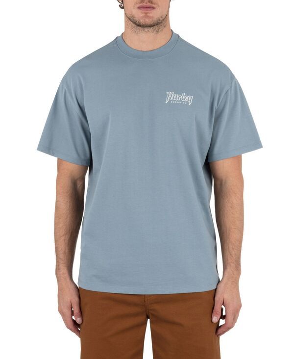 ハーレー メンズ トップス Tシャツ Hurley Mens Built Outline Short Sleeve TShirt Worker blue ブルー