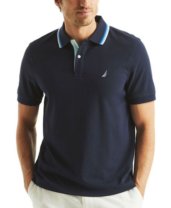 ナウティカ メンズ トップス ポロシャツ Nautica Mens Textured Polo Shirt Navy Seas ネイビー