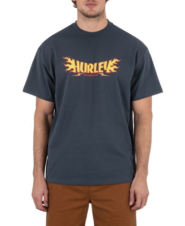 ハーレー メンズ トップス Tシャツ Hurley Mens Burnt Short Sleeve TShirt Iron ore