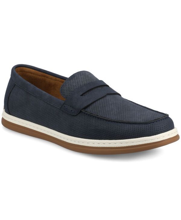バンス メンズ シューズ スリッポン・ローファー Vance Co Mens Brantley Casual Flexible Penny Loafers Navy ネイビー