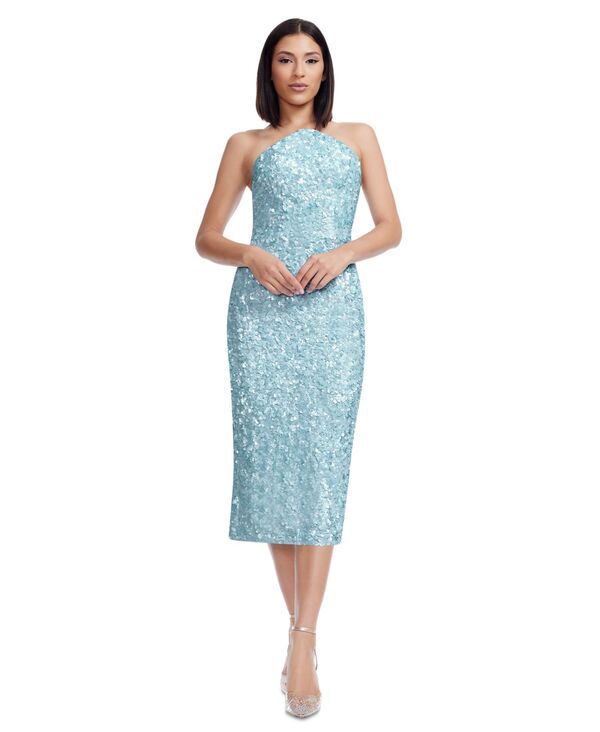 ドレスザポプレーション レディース トップス ワンピース ストラップレス Dress the Population Womens Etta Strapless Bodycon Dress Sky