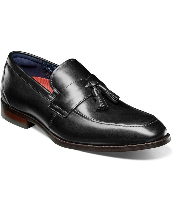 ステイシーアダムス メンズ シューズ スリッポン・ローファー Stacy Adams Mens Keeler Moc Toe Tassel Slip On Loafer Black ブラック