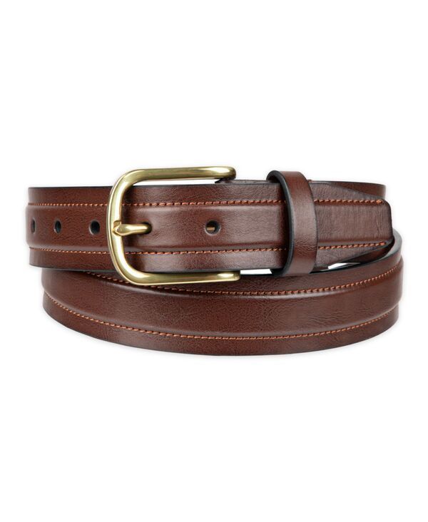 クラブルーム メンズ アクセサリー ベルト Club Roomens Cut Edge Trapunto Stitched Casual Belt Brown ブラウン