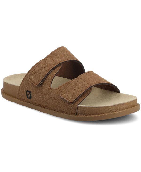 バンス メンズ シューズ サンダル Vance Co Mens Orlando Comfort Adjustable Strap Slide On Sandals Chestnut