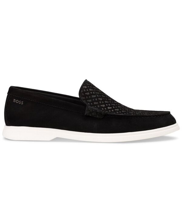 ヒューゴボス メンズ シューズ スリッポン・ローファー Hugo Boss Mensiennembossed Monogram Loafer Black ブラック