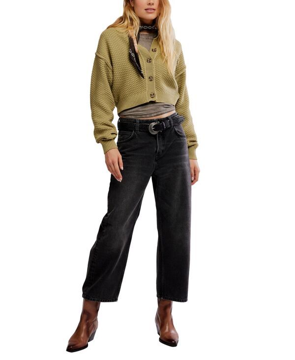 フリーピープル レディース アウター ニット・セーター カーディガン Free People Womens Lila Slouchy Cardigan Sweater Whispering Willow