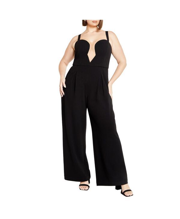 シティーシック レディース トップス ジャンプスーツ プラスサイズ CITY CHIC Plus Size Flaunt It Jumpsuit Black ブラック