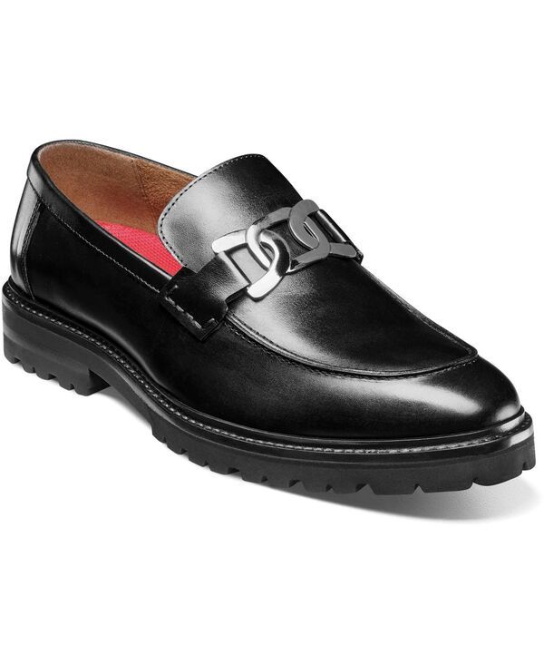 ステイシーアダムス メンズ シューズ スリッポン・ローファー Stacy Adams Mens Hale Moc Toe Bit Slip On Loafer Black ブラック