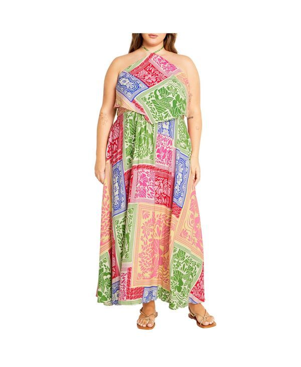 シティーシック レディース トップス ワンピース マキシワンピース プラスサイズ マキシ CITY CHIC Plus Size Love Anthem Maxi Dress Love anthem