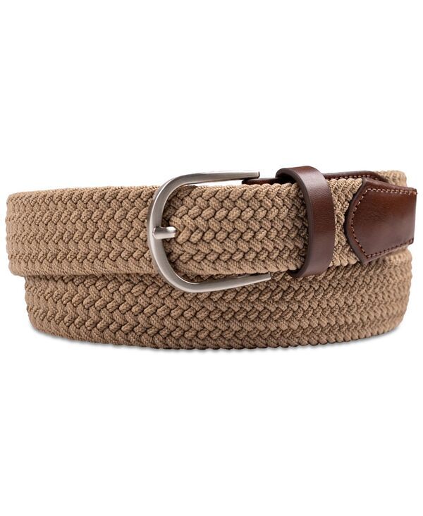 クラブルーム メンズ アクセサリー ベルト Club Room Mens Stretch Braid Belt Khaki カーキ