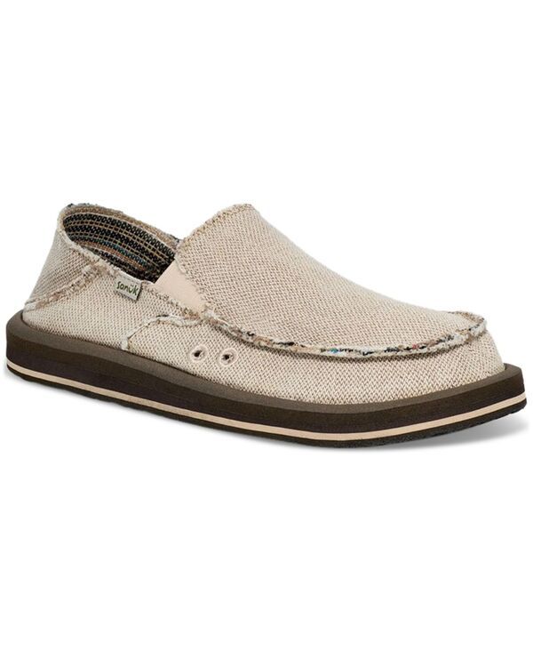 サヌーク メンズ シューズ スリッポン・ローファー Sanuk Mens Donny TwoTone SlipOn Shoes Natural