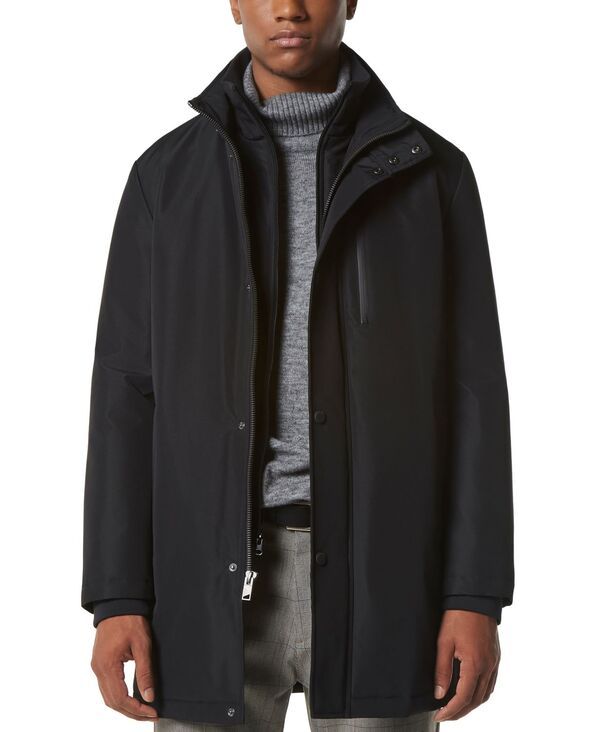 マークニューヨーク メンズ アウター ジャケット・ブルゾン コート Marc New York Mens Picton City Rain Car Coat Black ブラック