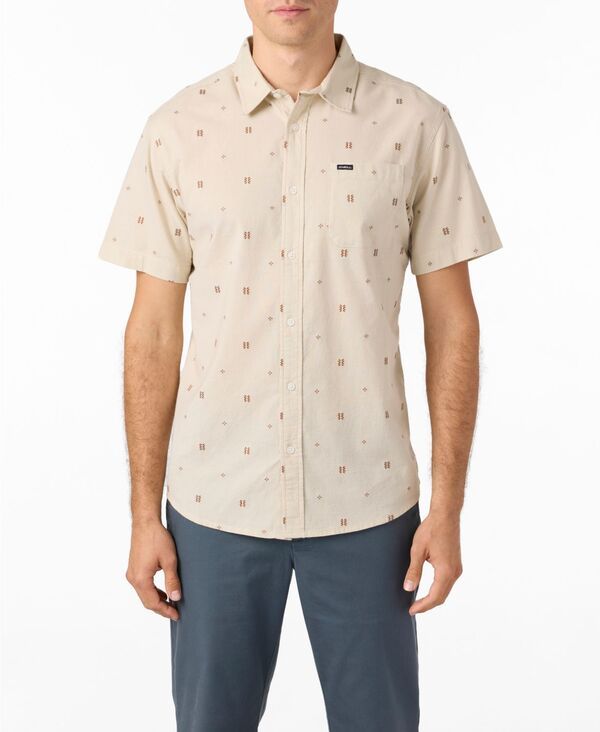 オニール メンズ トップス シャツ ONeill Mens Shields Short Sleeve Dobby Standard Shirt Light khaki カーキ