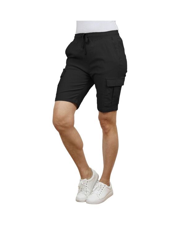 ギャラクシーバイハルビック レディース ボトムス ハーフパンツ・ショーツ ショートパンツ Galaxy By Harvic Womens Loose Fit Super Flex Stretch Cargo Jogger Shorts Black ブラック