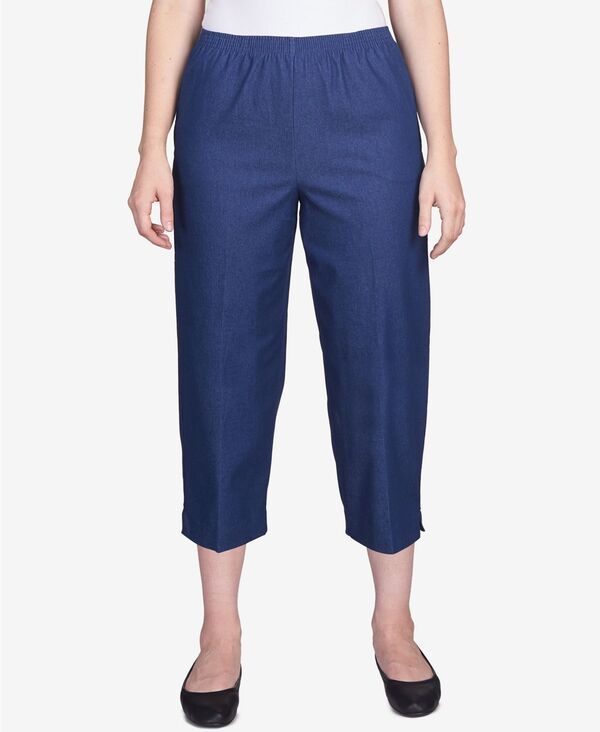 アルフレッド ダナー レディース ボトムス カジュアルパンツ パンツ クロップド デニム Alfred Dunner Classics PullOn Cropped Denim Pants Denim デニム