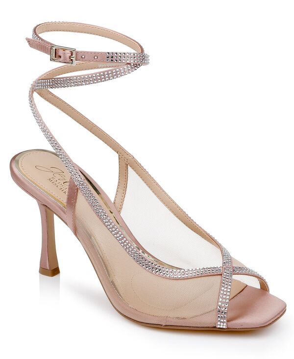ジュウェルダグレイミシュカ レディース シューズ サンダル メッシュ Jewel Badgley Mischka Womens Tamera Mesh Open Toe Sandals Blush Mesh ブラッシュ