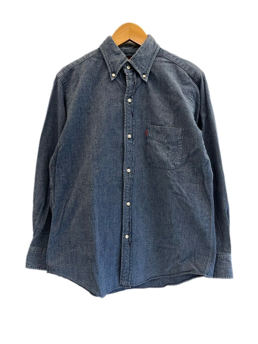 エヴィス EVISU ボタンダウン デニムシャツ 38 長袖シャツ ブルー 101MT-6329