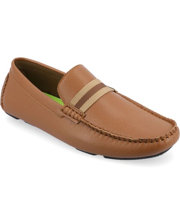 バンス メンズ シューズ スリッポン・ローファー ローファー Vance Co Mens Griffin Tru Comfort Foam SlipOn Driving Loafers Cognac