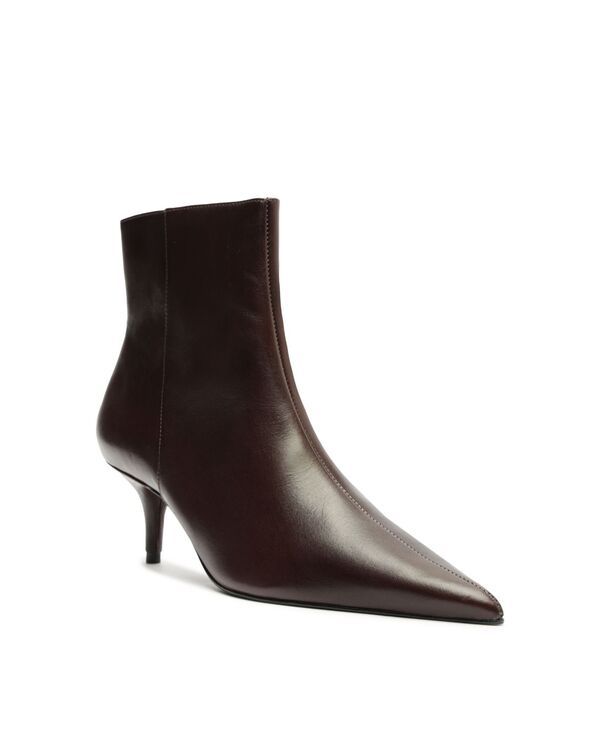 シュッツ レディース シューズ ブーツ・レインブーツ ヒール Schutz Womens Mikki Mid Stiletto Heel Booties Brown ブラウン