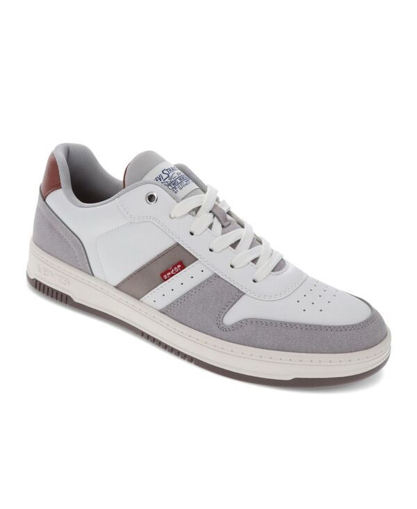 リーバイス メンズ シューズ スニーカー レース Levis Mens Drive Low Top Lace Up Sneakers White Cappuccino Mocha ホワイト