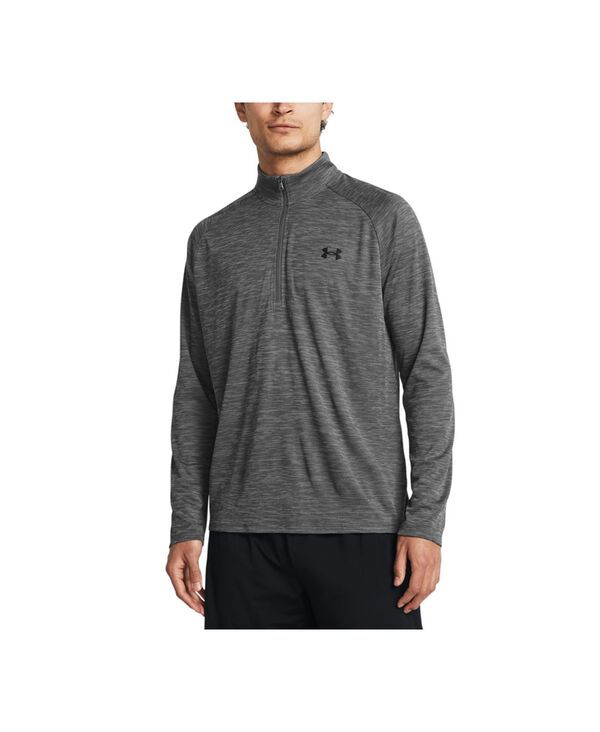 アンダーアーマー メンズ アウター パーカー・スウェット スウェット シャツ Under Armour Mens UA Tech SpaceDyed 12Zip Performance Sweatshirt Castlerock Gryblk