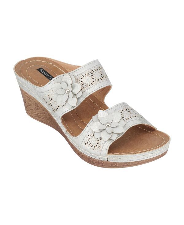 ジーシーシューズ レディース シューズ サンダル GC Shoes Womens Cie Wedge Slide Sandals SilverTone シルバー