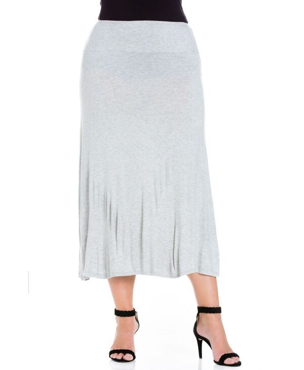 24 セブンコンフォート レディース ボトムス スカート プラスサイズ マキシ 24seven Comfort Apparel Plus Size Maxi Skirt Heather ヘザー 8,380円
