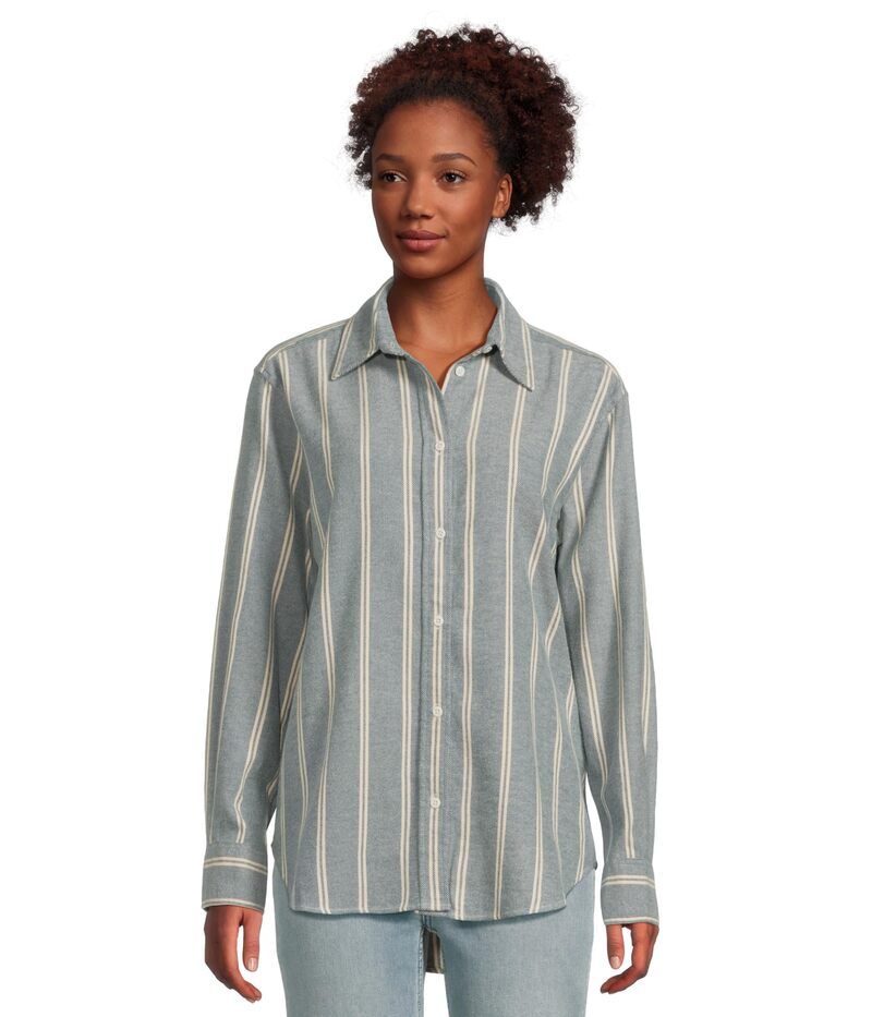 ファレティ レディース トップス シャツ Faherty Nazare Flannel Relaxed Shirt Blue Cove Strip ブルー