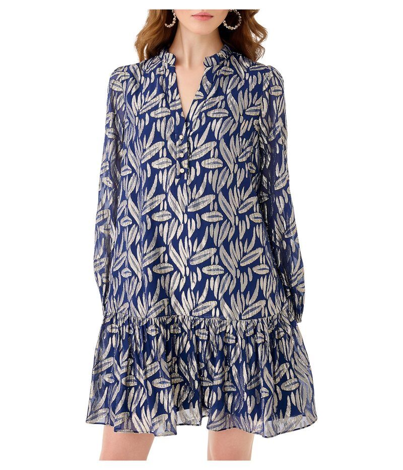 リリーピュリッツァー レディース トップス ワンピース シルク Lilly Pulitzer Evaline Silk Dress Low Tide Navy 1 ネイビー