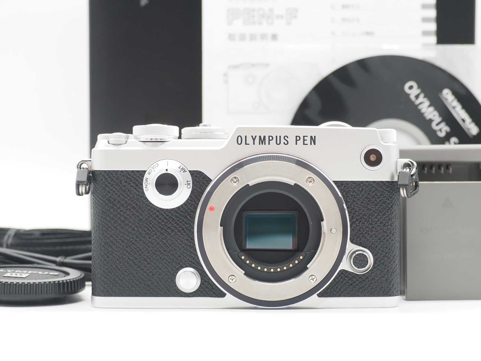 オリンパス Olympus PEN-F Digital Camera Silver 4143 Shots 元箱 [美品] #Z6171A