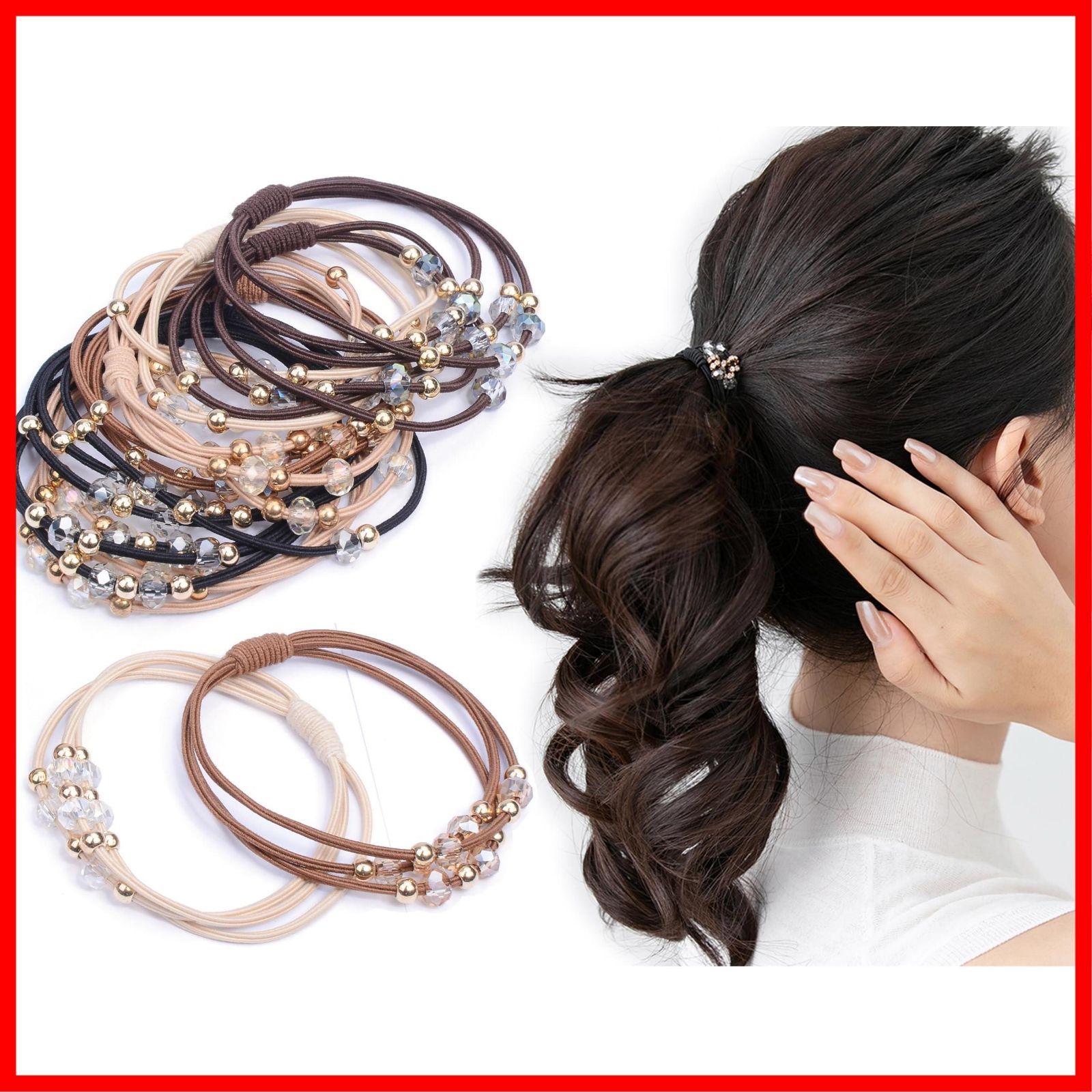 【特価商品】レディース 髪留め ヘアアクセサリー かわいい 髪飾り べっ甲風 パーツ シュシュ 黒 髪ゴム シンプル セット 9点 ゴールド おしゃれ 大人 (9点セット) ヘアゴム 8,474円