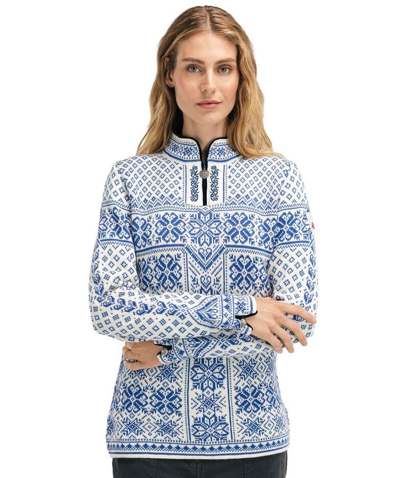 ダールオブノルウェイ レディース アウター ニット・セーター Dale of Norway Peace Sweater UltramarineOff