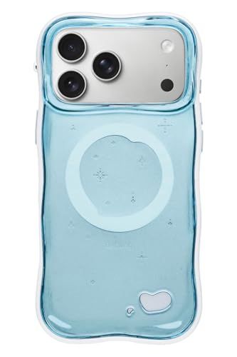 iFace スマホケース iPhone 17 Pro Max 対応 BeBling 2 MagSynq MagSafe対応 ケース (ブルー) 【 耐衝撃 magsafe アイフォン ストラップホール付き 縁高 ウルウル キラキラ 】