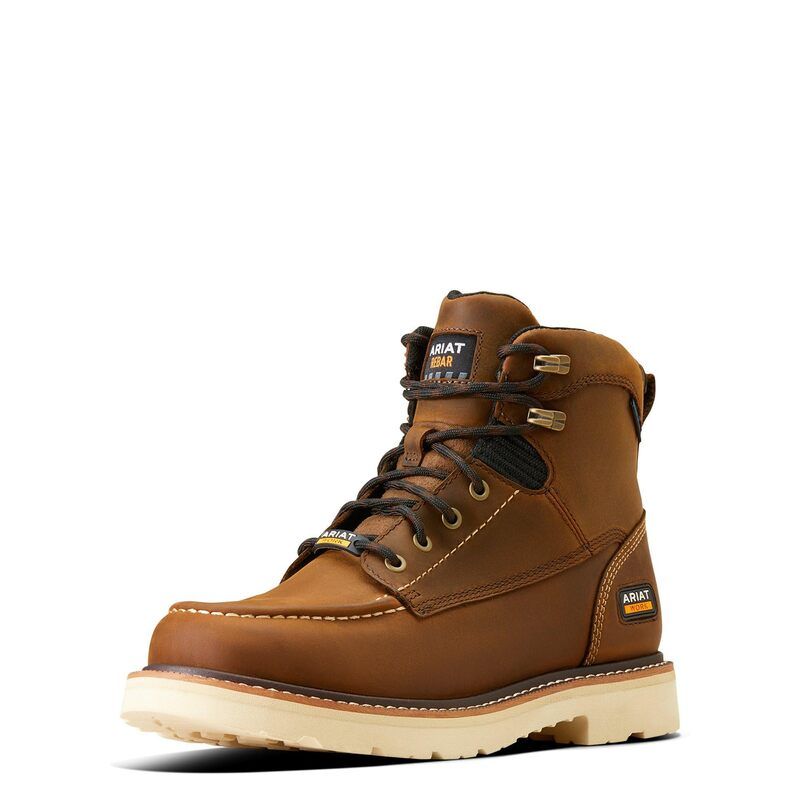 アリアト メンズ シューズ ブーツ・レインブーツ Ariat Rebar Lift 6 Waterproof Work Boots Distressed Brow