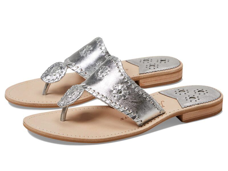 ジャックロジャース レディース シューズ サンダル Jack Rogers Jacks Flat Sandal Wide SilverSilver シルバー