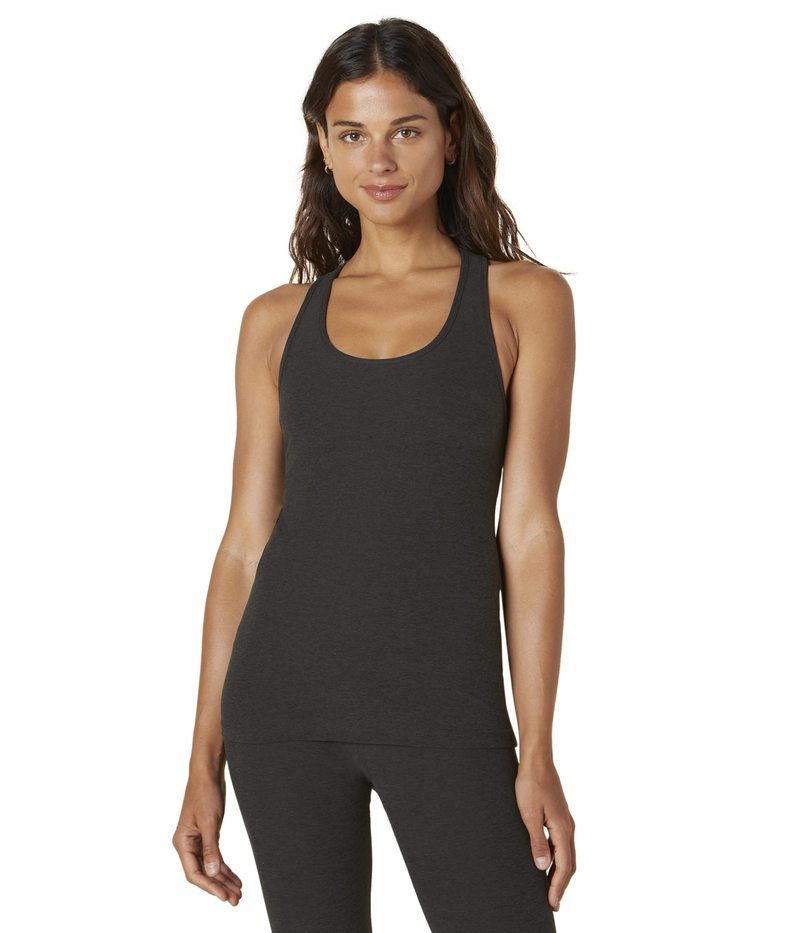 ビヨンドヨガ レディース トップス シャツ Beyond Yoga Spacedye Step Up Racerback Tank Darkest Night
