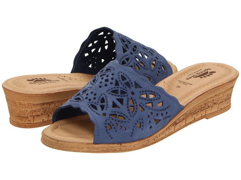 スプリングステップ レディース シューズ ヒール Spring Step Estella Blue ブルー