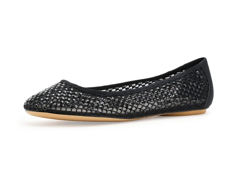 フランコサルト レディース シューズ サンダル Franco Sarto Christina BallerinaSkimmer Shoes Black Woven Mes ブラック