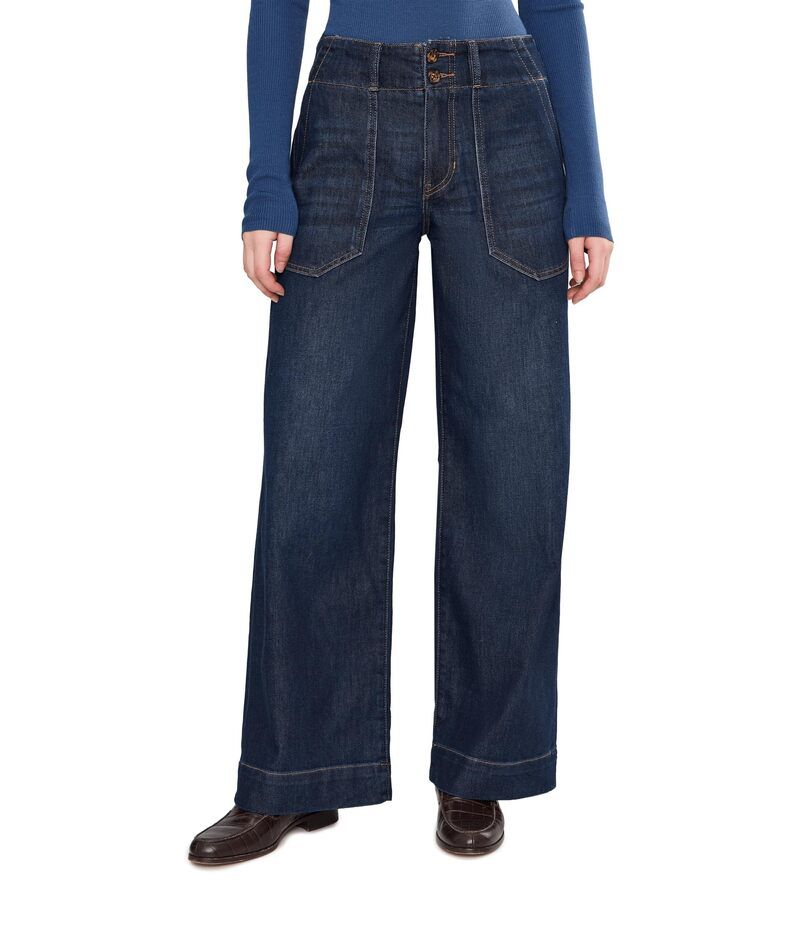 リヴァプール ロサンゼルス レディース ボトムス デニムパンツ ワイドレッグ Liverpoolos Angeles Midrise Patch Pocket Wide Leg Double Button Pantsalt Lake